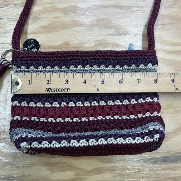 The Sak Crocheted Mini Bag Shoulder Purse Organizer Travel Small Boho - Picture 9 of 12